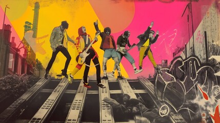 70s London punk Collage Art Idea