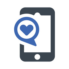 Fototapeta premium Dating mobile app Icon