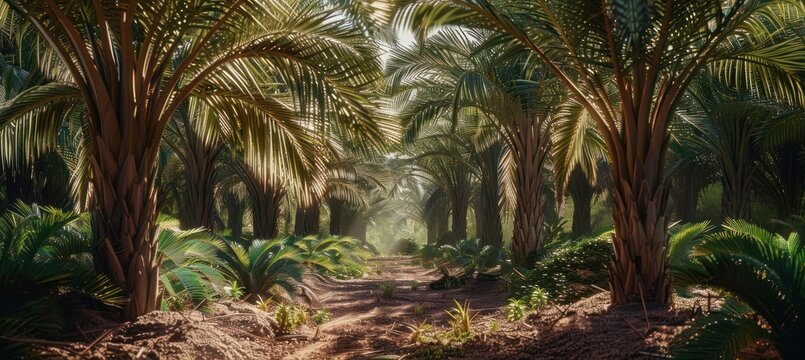 date palm forest wallpaper