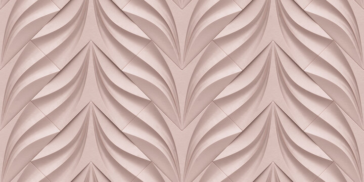 Elegant 3D Illustration of Heart-Shaped Leaf Design