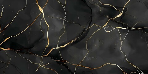 Luxurious black marble background with gold lines elegant and modern design. Concept Luxury Photography, Black Marble Backdrop, Elegant Design, Modern Aesthetics, Golden Accents
