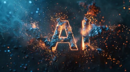 Direct Lighting Artificial Intelligence concept art poster.