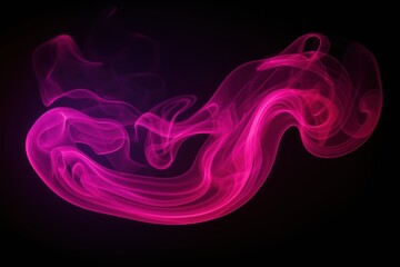 circular soft steam effect background is black, side view, realistic, and high-definition wave smoke smoky smooth elegant