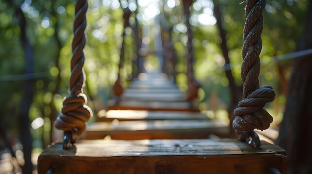 Kid-Friendly Zip Line: Adventure and Fun Amid Nature's Blurred Beauty