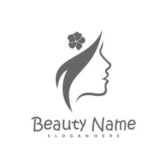 Obraz premium Vector logo design for beauty salon, hair salon, cosmetic