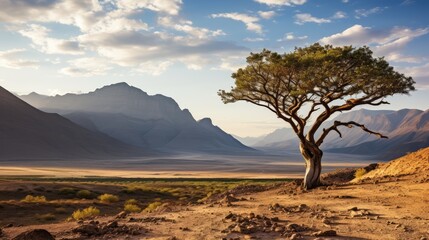tree in the mountains