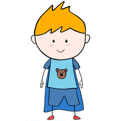 Fun kid holiday happiness characters cartoon hand draw stick 