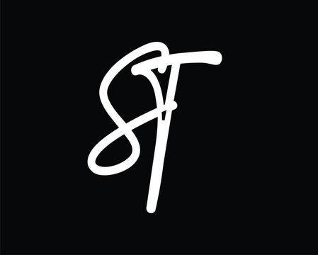 ST vector logo monogram abstract,st logo design for business 