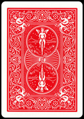 Casino et poker, carte à jouer, Dos rouge