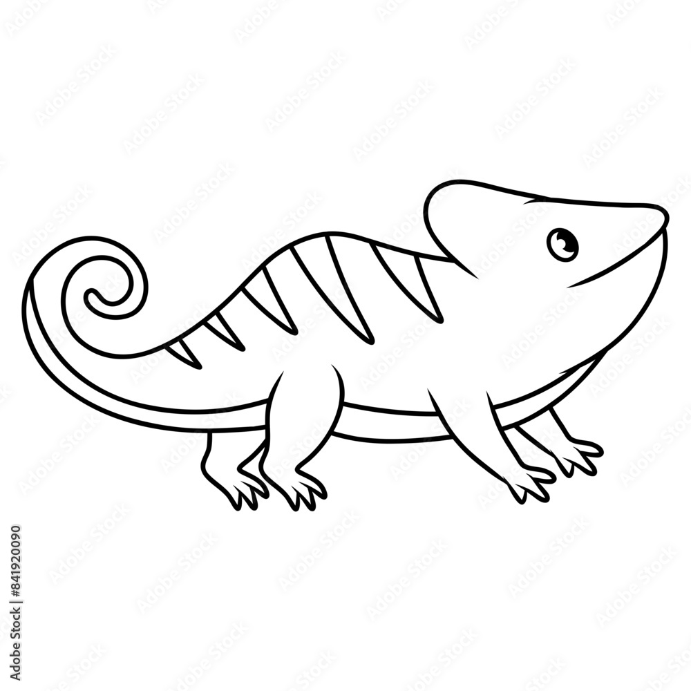 Wall mural chameleon icon cartoon