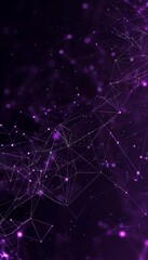 Fototapeta premium Abstract background with dark purple tones and connecting lines forming complex patterns