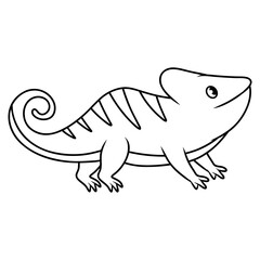 chameleon icon cartoon