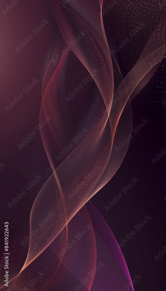 Poster elegant graphic design with abstract flowing lines and dark background