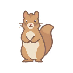 Obraz premium Squirrel transparent, cute icon, simple icon, PNG, can be used easily and conveniently.