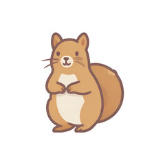 Squirrel transparent, cute icon, simple icon, PNG, can be used easily and conveniently.