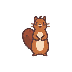 Fototapeta premium Squirrel transparent, cute icon, simple icon, PNG, can be used easily and conveniently.