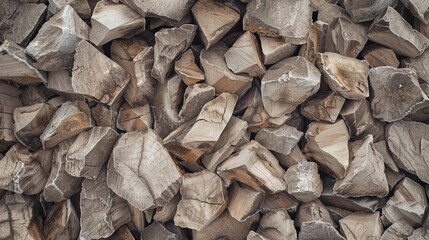A pile of wood