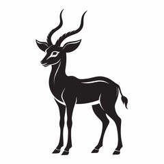  silhouette vector antelope animal