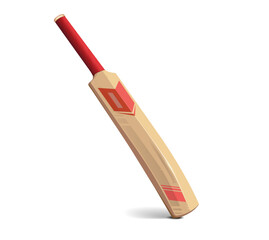 illustration of cricket bat. Cricket on isolated background.