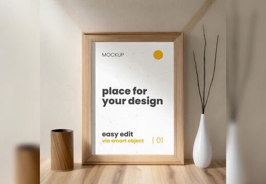 Simple Deco Poster Frame Mock Generative Ai