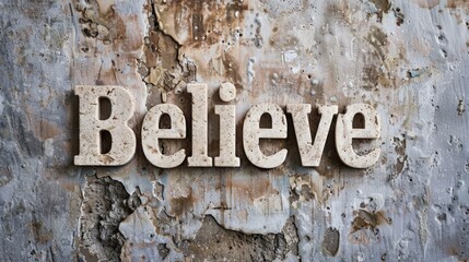 Beige Marble Hope and Faith concept art poster.