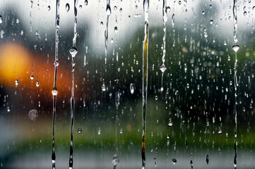 raindrops on the window