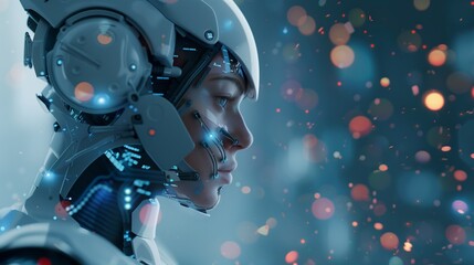 Fototapeta premium AI Learning and Artificial Intelligence Concept. Business, modern technology, internet and networking concept.