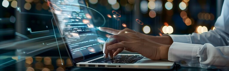Data science business intelligence laptop and technology