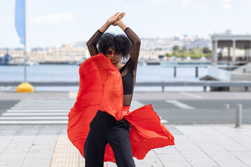 Inclusive Fashion: Non-Binary Youth in a Red Skirt