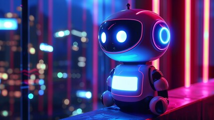 Chatbot artificial intelligence intelligent robot technology AI. Artificial intelligence technology automatically responds to online messages to help customers instantly.