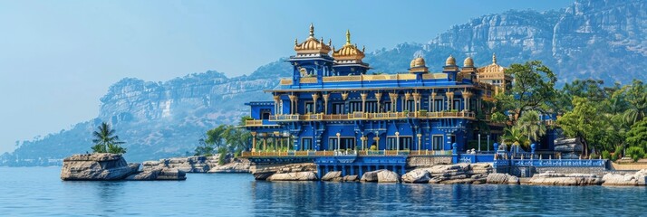 Fototapeta premium A traditional Indian palace with ornate decorations