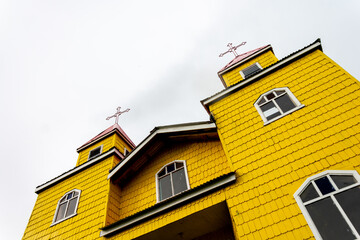 Capilla Santa Ana de Llaicha, isla Puluqui, comuna de Calbuco, Chile.