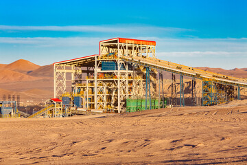 Processing plant at an open-pit copper mine in Chile.