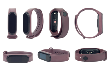 Set smart watch with blank screen, isolate