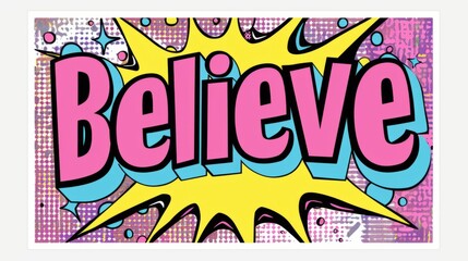 Fototapeta premium Hope and Faith symbol created in Pop Art.