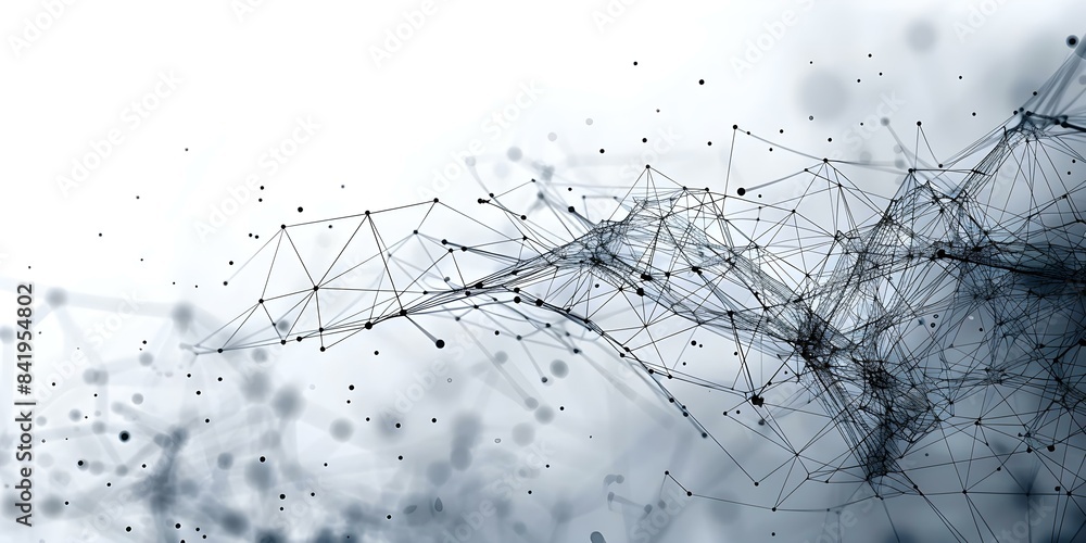 Aufkleber abstract network symbolizes cognitive diversity in society representing neurodiversity and human com