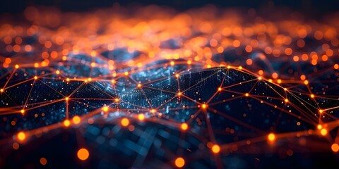 3D abstract digital background illustrating network capabilities science and education. Concept Network Capabilities, Science Education, Digital Abstract Art, 3D Backgrounds
