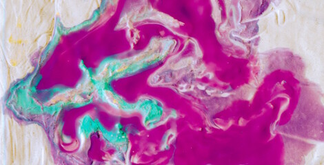 Enigmatic Elegance: Oil-Painted Liquid Art with Vibrant Translucent Colors
