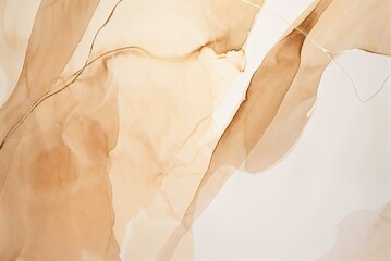 Watercolor beige abstract background with soft shapes, elegant fluid art in the style of light brown and white tones, flowing lines, neutral color palette, smooth gradient, detailed texture.