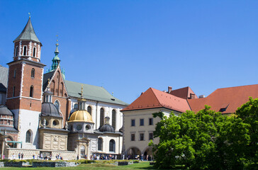 View of the Wawel Castle on a summer day. Krakow. Poland.