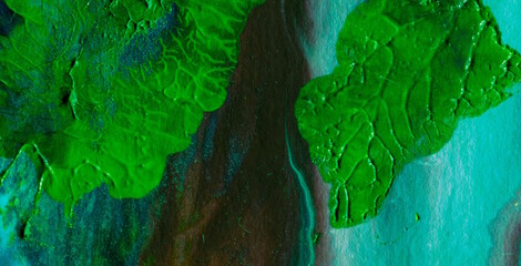 Enigmatic Elegance: Oil-Painted Liquid Art with Vibrant Translucent Colors

