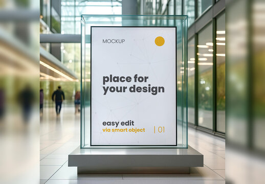 Protective Security Box Poster Frame Image Gallery Mockup Generative Ai