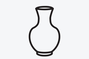 flower vase icon vector and illustration art