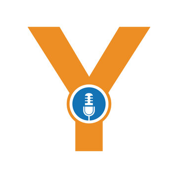 recommend clip art: Podcast Logo combine with letter Y vector template