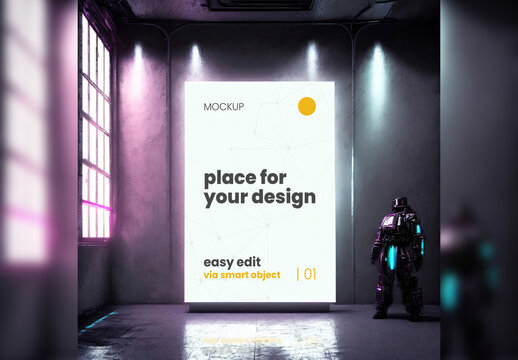 Science Fiction Environment Poster Mockup 17 Generative Ai