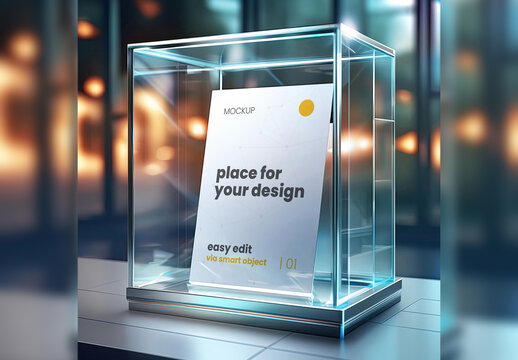 Protective Security Box Poster Frame Image Mockup 03 Generative Ai