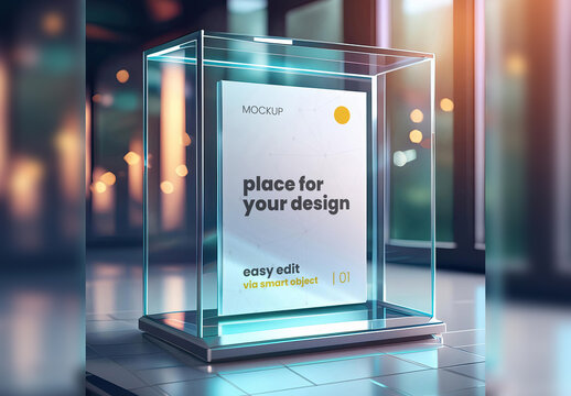 Protective Security Box Poster Frame Image Mockup Generative Ai