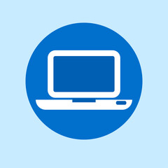 Single laptop vector icon