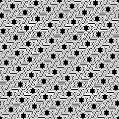 Ethnic ornament. Figures background. Ancient mosaic. Tribal backdrop. Tiles image. Embroidery wallpaper. Tribe motif. Geometric digital paper, web design, textile print. Seamless pattern. Vector work