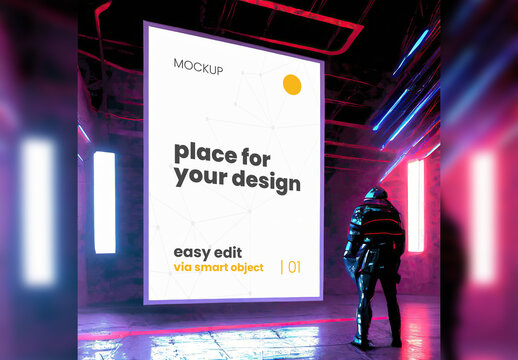 Science Fiction Environment Poster Mockup 05 Generative Ai